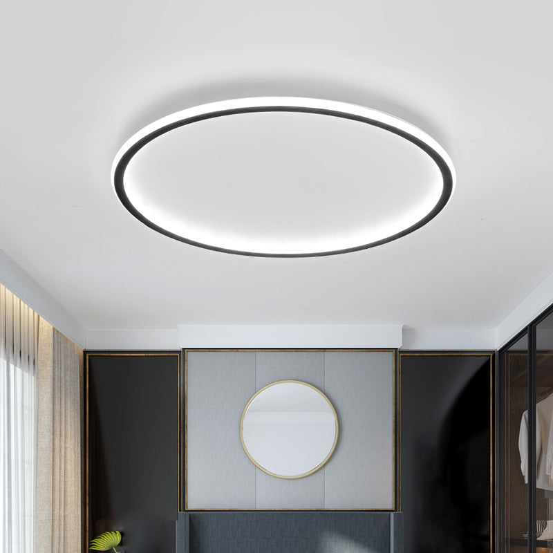 Skandinavisk rund minimal loftlampe