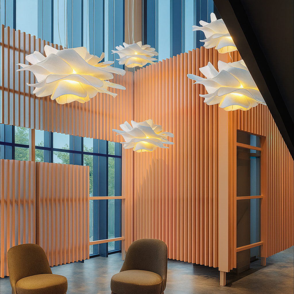 Blomsterblad hængelampe