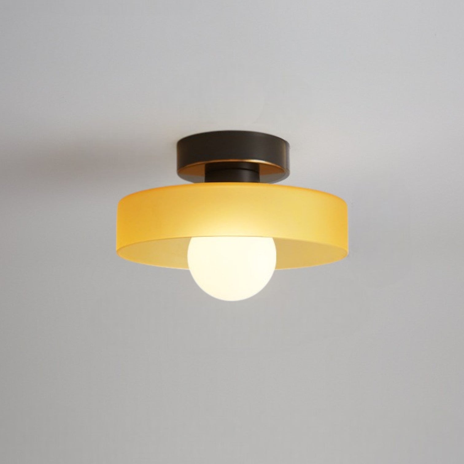 Bauhaus rund glas loftlampe