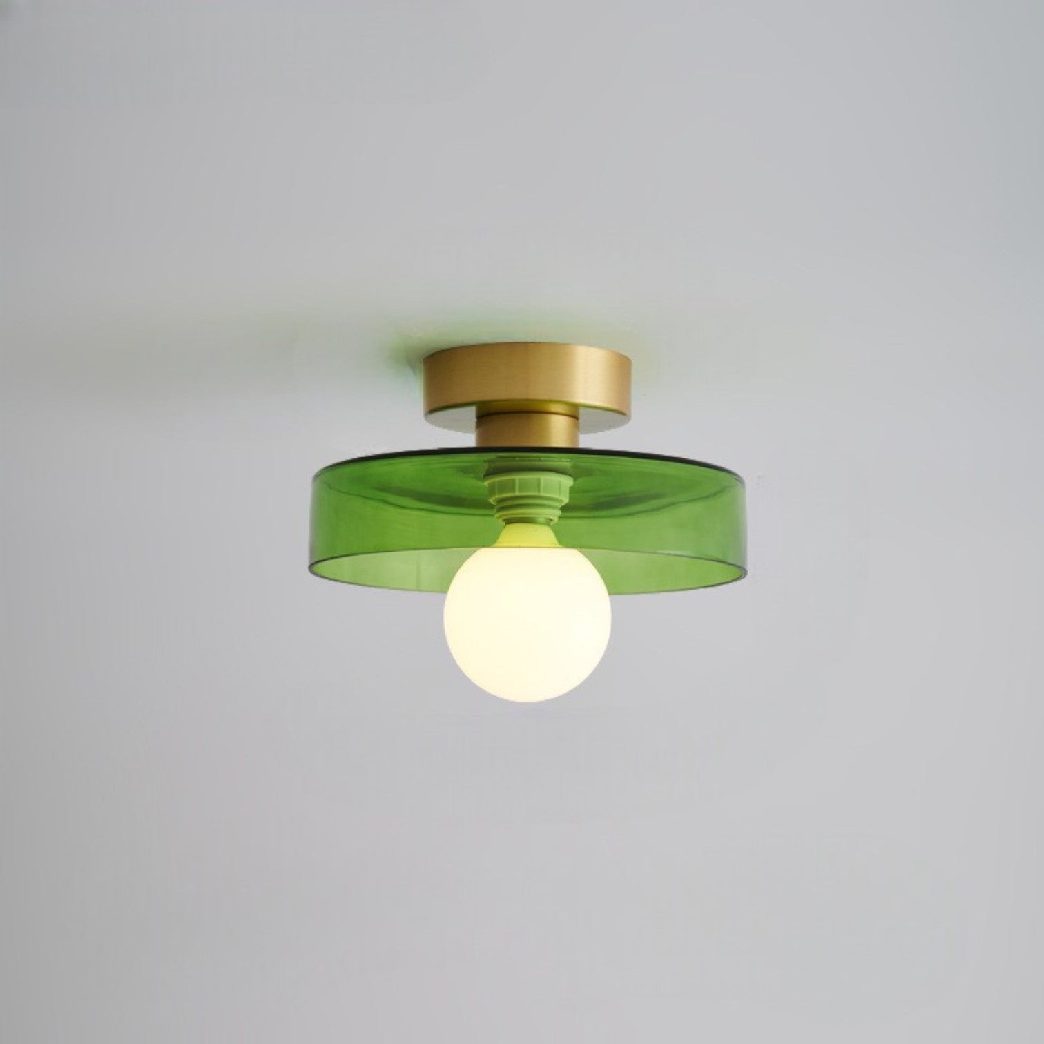 Bauhaus rund glas loftlampe