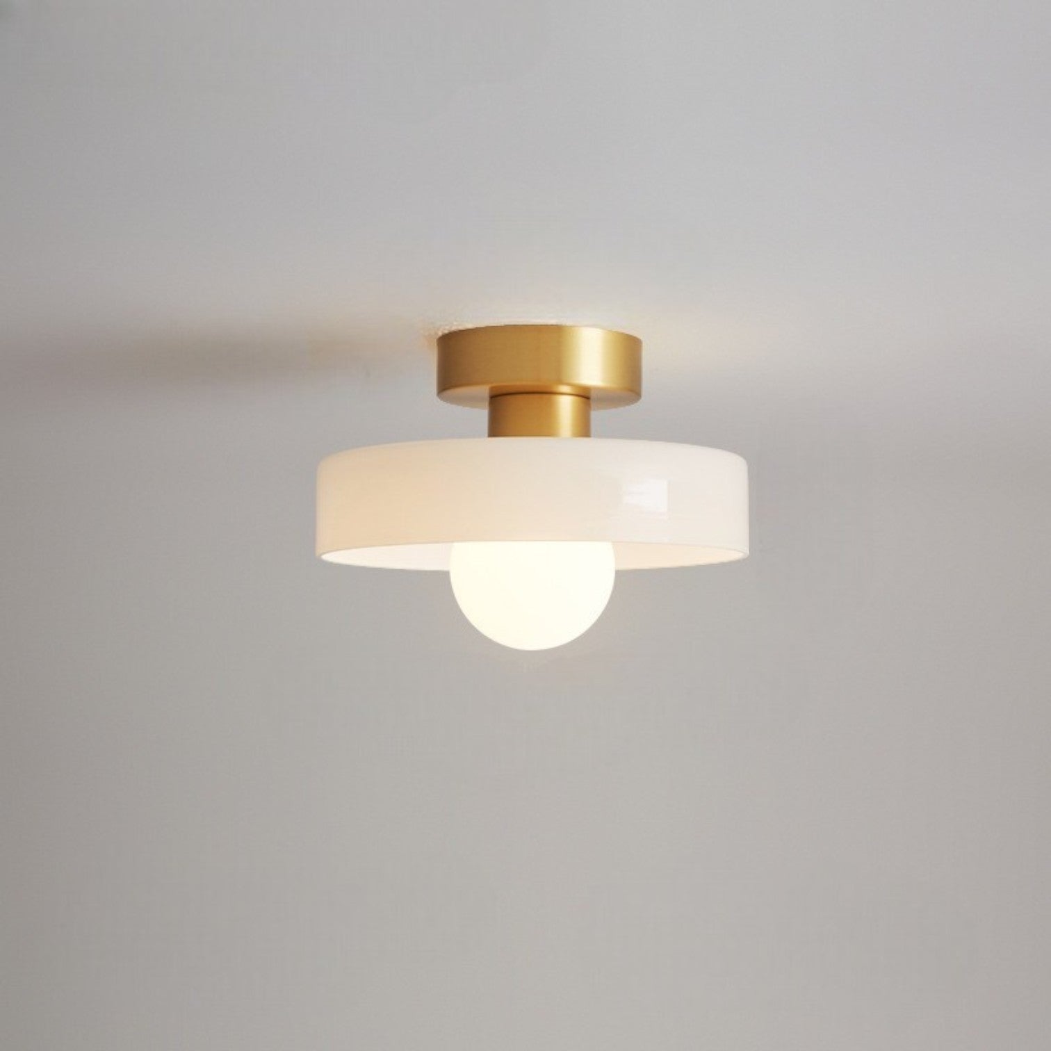 Bauhaus rund glas loftlampe