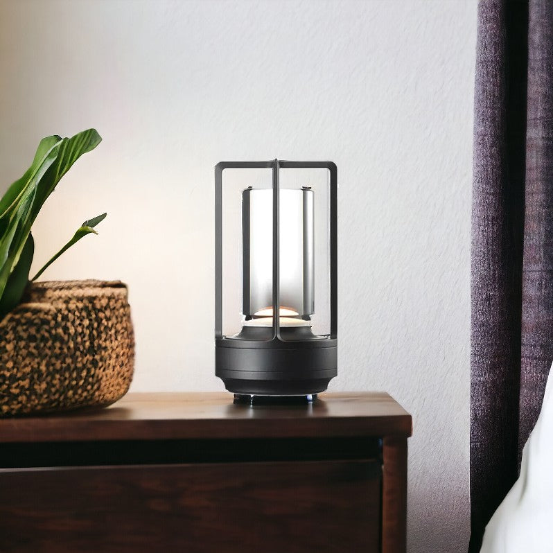 Moderne trådløs metalbordlampe