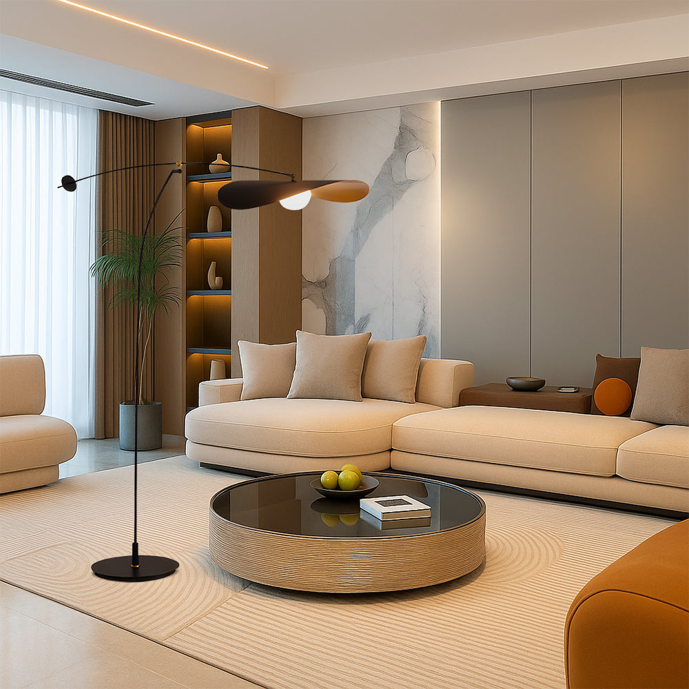 Skulpturel Japandi gulvlampe