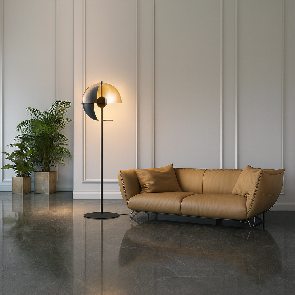 Glasdesign buet gulvlampe