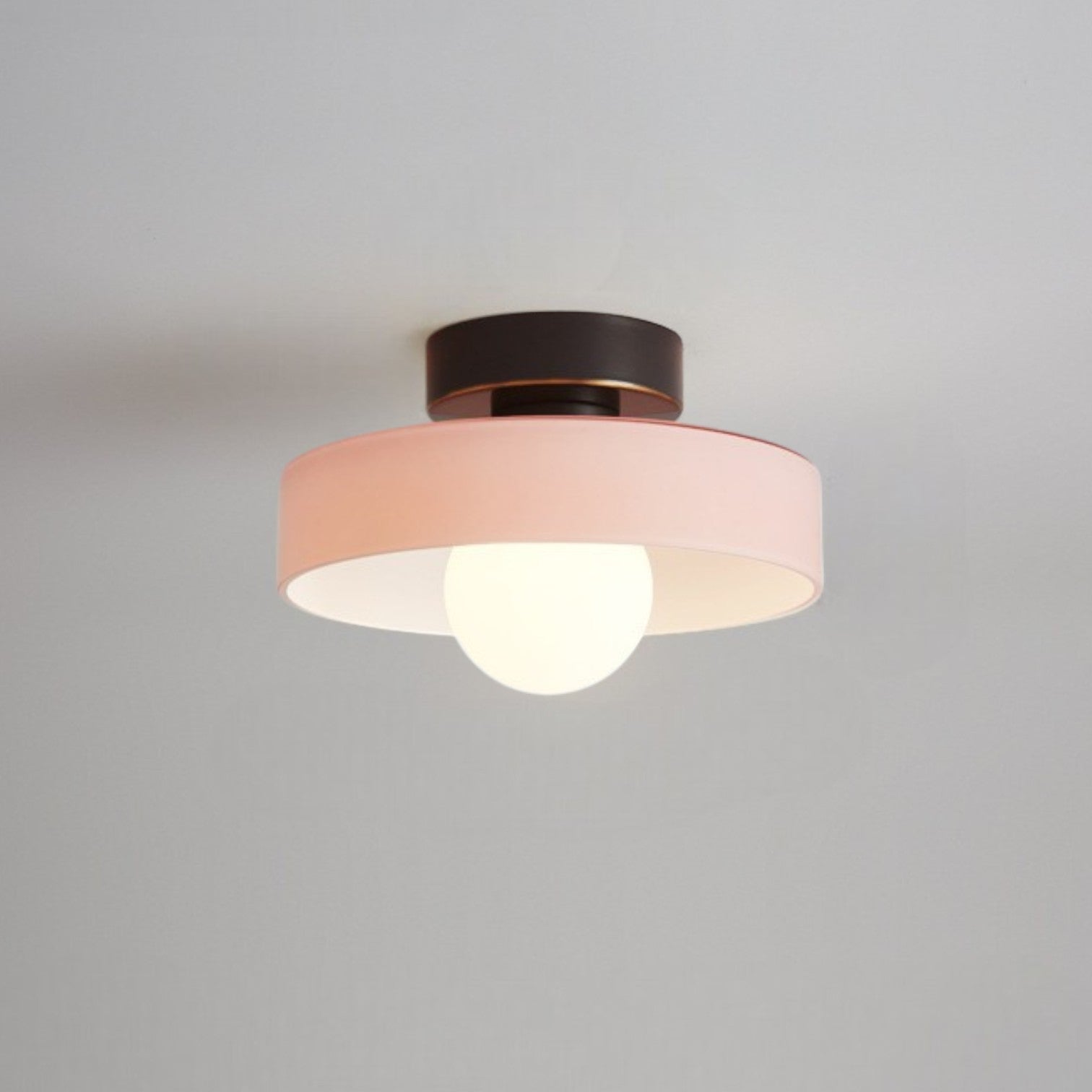 Bauhaus rund glas loftlampe