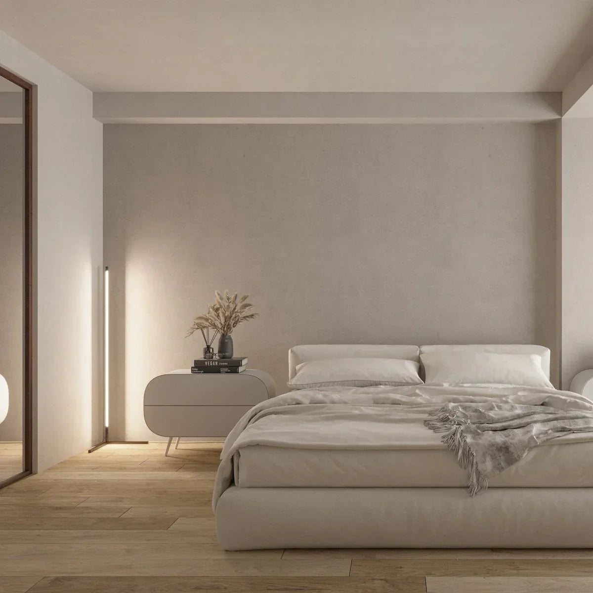 Minimalistisk sort smart LED hjørnegulvlampe