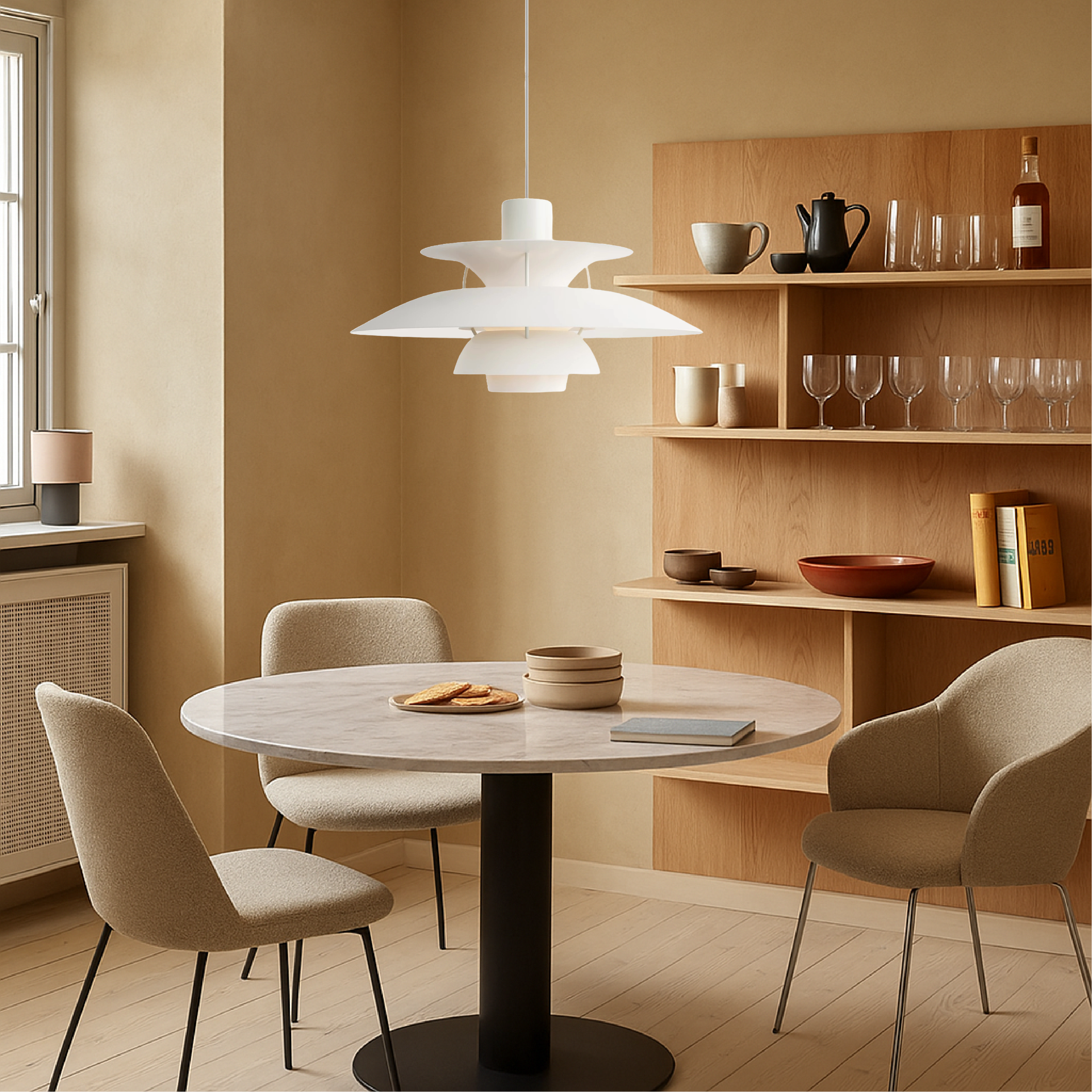 Dansk flerlag metal pendel haengelampe